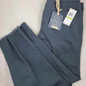 Democracy Ab Solution High Rise Slim Straight Crop Fray Ankle Pants Jeans NWT 14
